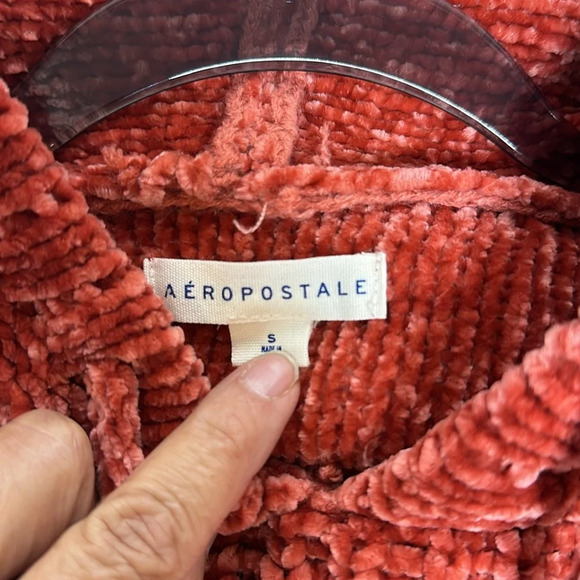 Aeropostale Hoodie Cropped Sweater Rust color - Picture 4 of 7